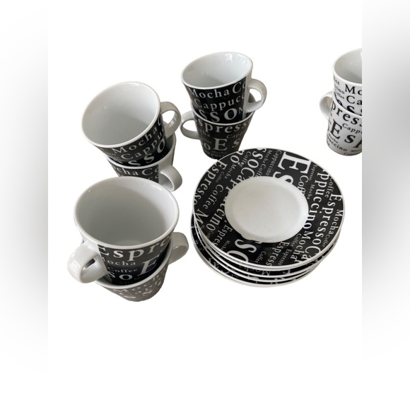 Set of 11 Espresso Cups with Saucers - Toscana - Picture 4 of 6